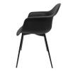 HOME DECO FACTORY 4-Piece Armchair Set, Elegant Design, Optimal Comfort, Black view 4