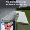 Clear Polycarbonate Door Canopy, 40 x 120 cm, Flat view 4