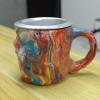 Resin Mineral Crystal Imitation Coffee Mug, Orange-Red view 2