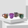 Resin Mineral Crystal Imitation Coffee Mug, Orange-Red view 3