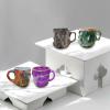 Resin Mineral Crystal Imitation Coffee Mug, Orange-Red view 4