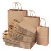 FOVAOK 25/50-Count Brown Kraft Paper Gift Bags with Handles for Weddings, Birthdays, Parties, Favors, Shopping, Small Businesses, and Food (White, 25 Count, 15 x 8 x 21 cm) view 2
