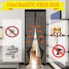 Magnetic Screen Door 265 x 195 cm, Black, No-Drill Adhesive Installation view 3