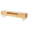 KOQENAG Solid Wood TV Stand, 63-Inch, with Drawers and Cabinet view 1
