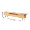 KOQENAG Solid Wood TV Stand, 63-Inch, with Drawers and Cabinet view 2