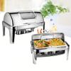 Stainless Steel Roll-Top Chafing Dish Buffet Set, 7.2 L view 2