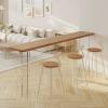 Industrial Brown Bar Table with Pine Top and Acrylic Base view 1