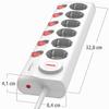 revolt 6-Outlet Power Strip, Individually Switchable, Master Switch, 3,680 W view 4