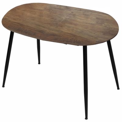 TRISENS Rodrigo Extendable Dining Table, 120–150–180 x 80 cm, Seats 4–10, Oval, Walnut