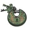 Engraved Door Lock, Round Brass Padlock with 2 Keys view 1