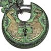 Engraved Door Lock, Round Brass Padlock with 2 Keys view 2