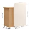 Reception Desk with Storage, MDF, Latte view 2
