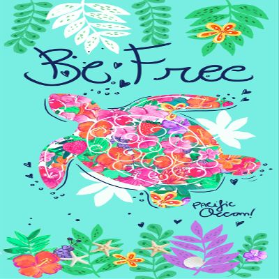 Miracle Home Be Free Microfiber Beach Towel, 100% Polyester, 75 x 145 cm, 15551