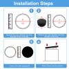 sourcing map Round Plastic End Caps, 25 mm / 0.98 in, 38-Pack view 4
