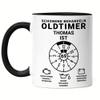 Kiddle-Design Personalized 69th Birthday Mug, “Handle with Care—Vintage Car Is 69,” Funny Gift, Black view 1