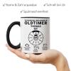 Kiddle-Design Personalized 69th Birthday Mug, “Handle with Care—Vintage Car Is 69,” Funny Gift, Black view 2