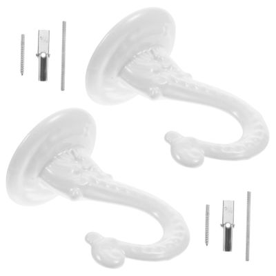 Yardwe 2-Piece Folding Ceiling and Wall Hooks, Zinc Alloy, Heavy-Duty, Easy to Install, for Bathrooms and Outdoors
