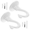 Yardwe 2-Piece Folding Ceiling and Wall Hooks, Zinc Alloy, Heavy-Duty, Easy to Install, for Bathrooms and Outdoors view 1