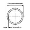 Aluminum Round Tube | AlMgSi0.5 | EN AW-6060 | Mill Finish/Raw | 30 x 5 mm | Length: 3,000 ± 5 mm view 2