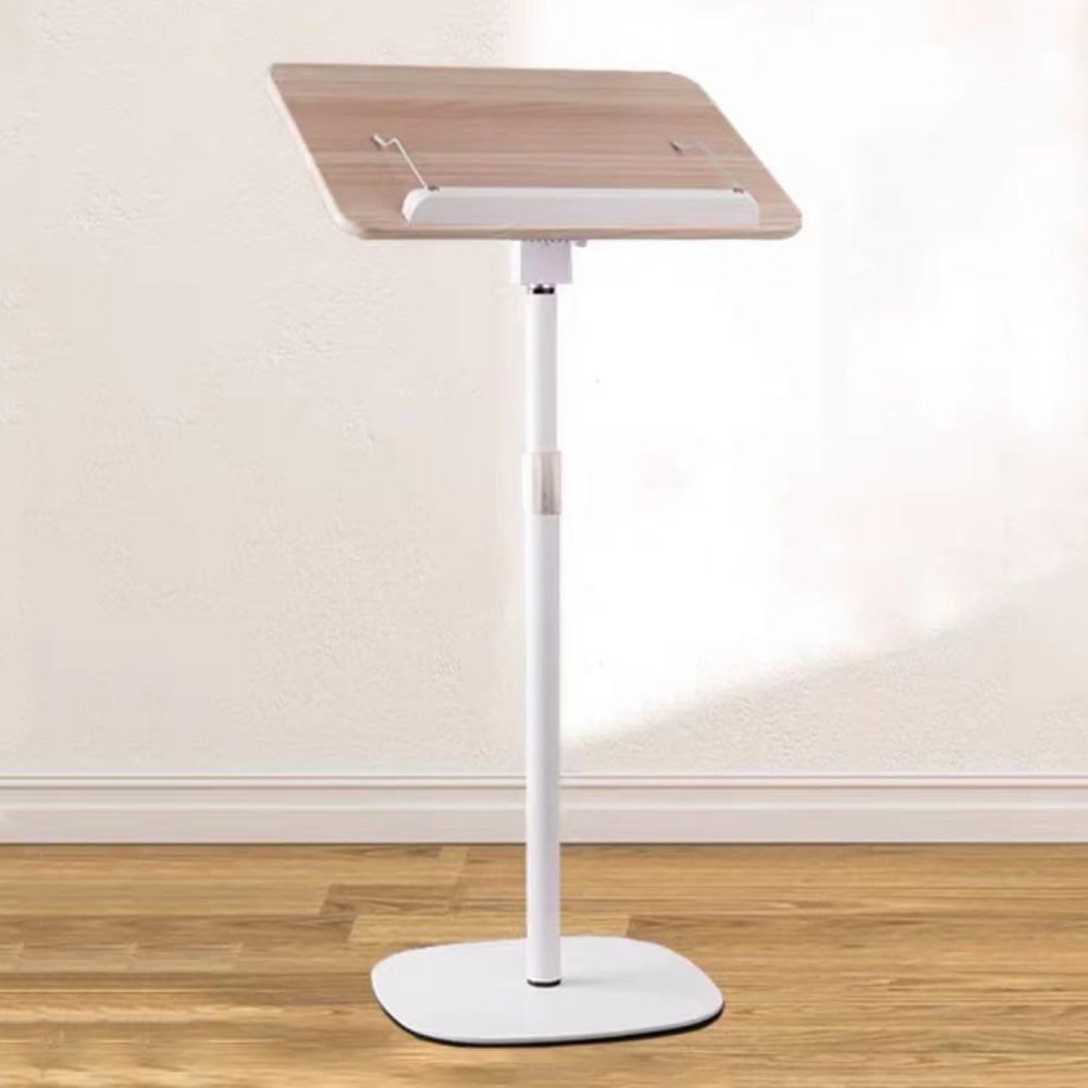 Portable Church Lectern with Adjustable Reading Surface, Black