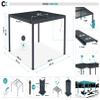 Cazeboo Piana 3 x 3 m Freestanding Bioclimatic Pergola, Gray Aluminum view 2