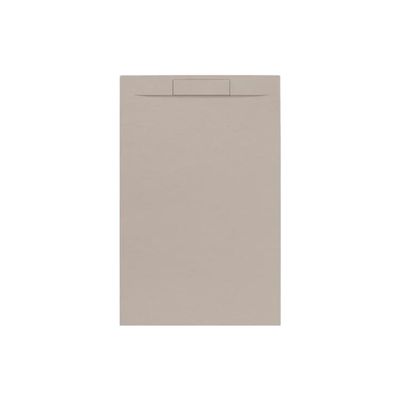 Moka Line Plus Shower Tray, 110 x 65 cm, Resin and Marble Dust, with Side Marble-Resin Grille, Frascio