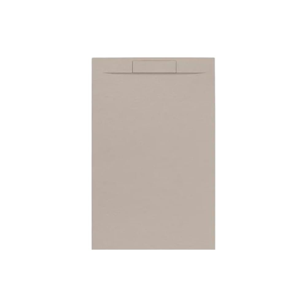 Moka Line Plus Shower Tray, 110 x 65 cm, Resin and Marble Dust, with Side Marble-Resin Grille, Frascio