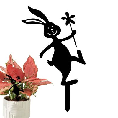 Metal Rabbit Garden Decoration Stake | Metal Bunny