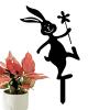Metal Rabbit Garden Decoration Stake | Metal Bunny view 1