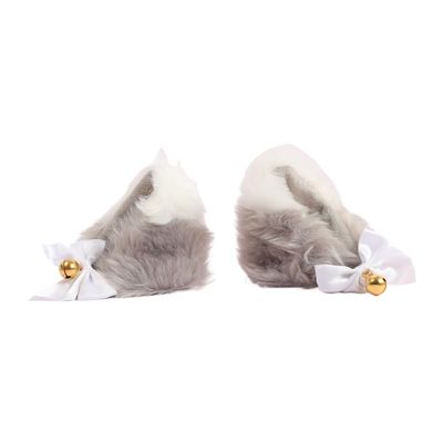 SYSUII 2-Piece Plush Cat Ear Helmet Decorations with Bells
