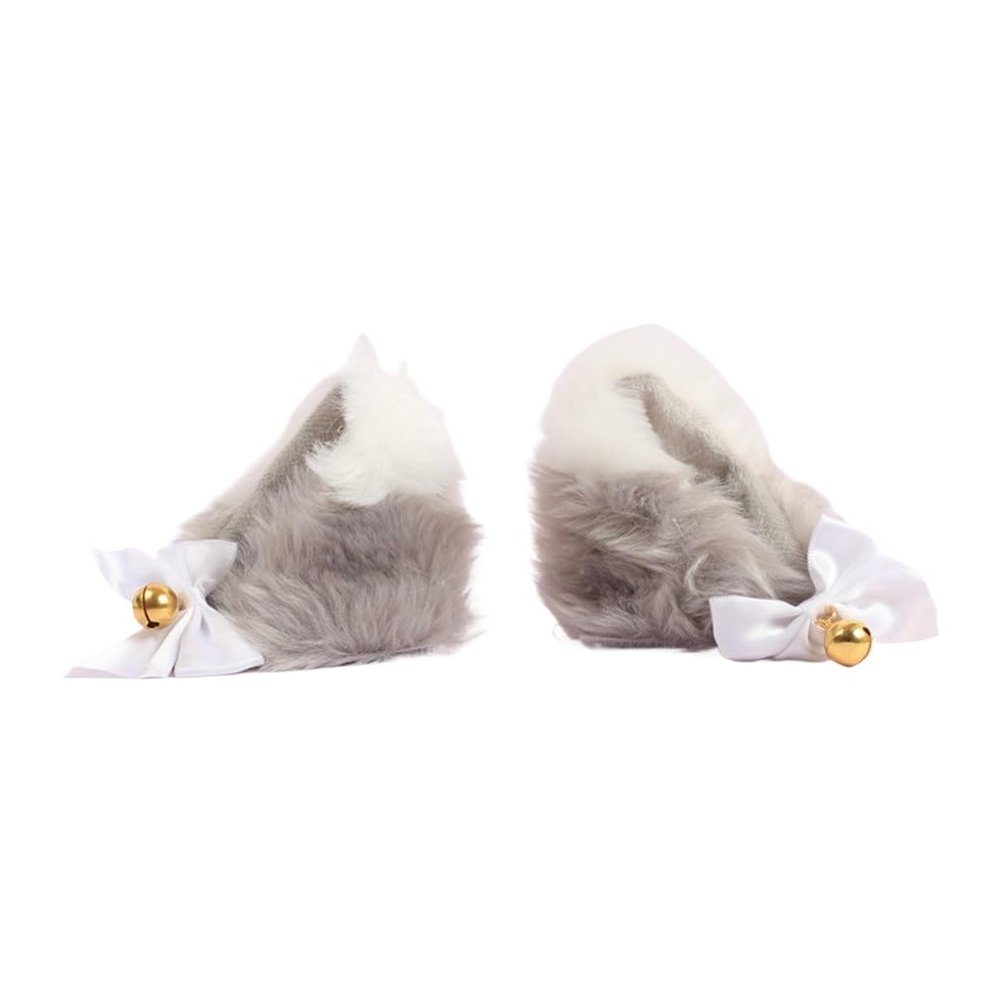 SYSUII 2-Piece Plush Cat Ear Helmet Decorations with Bells