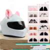SYSUII 2-Piece Plush Cat Ear Helmet Decorations with Bells view 2