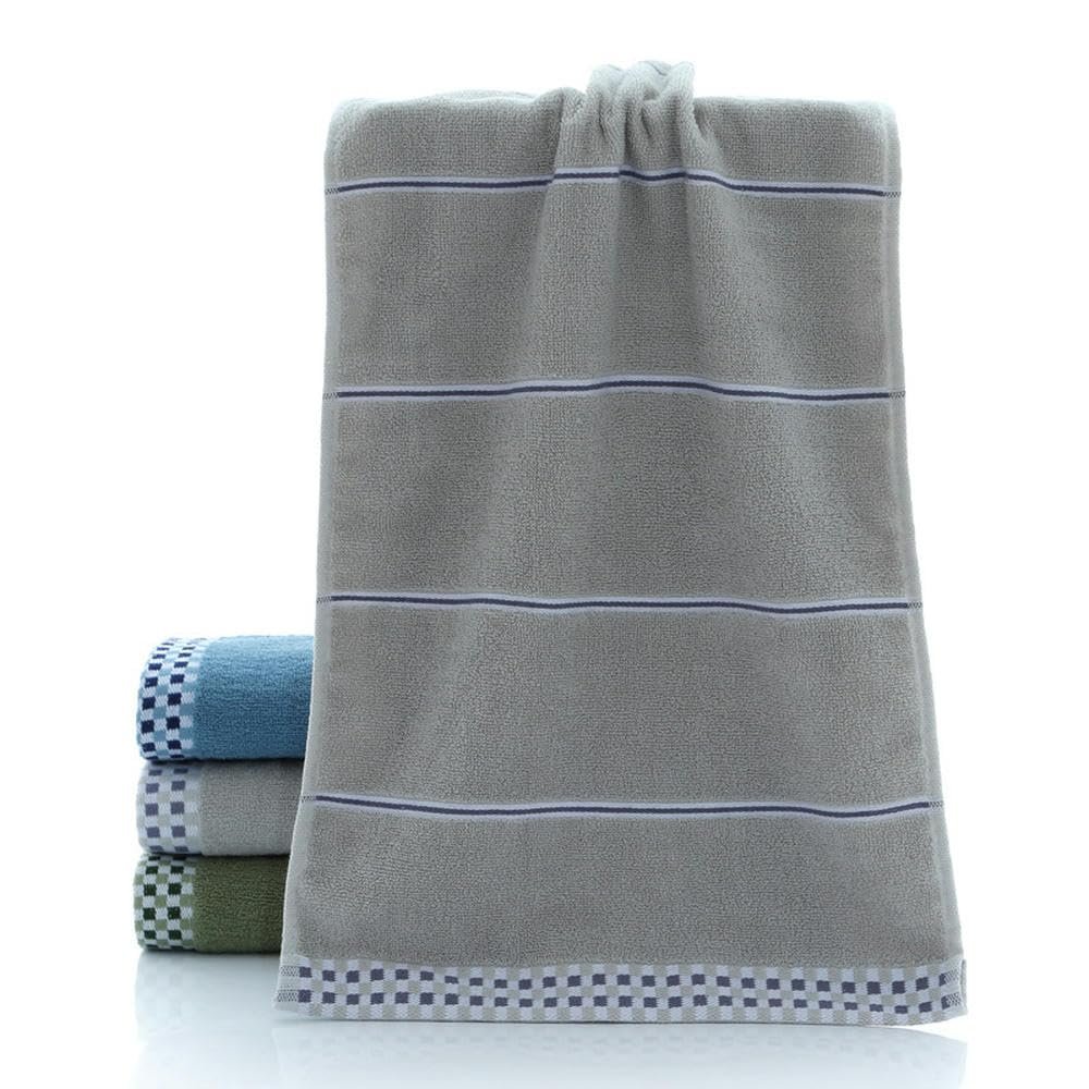 MEKPAM 4-Pack Pinstripe Cotton Hand Towels, Absorbent Thickened Face Towels, Houndstooth Gray