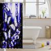 Loussiesd Kids' Butterfly Shower Curtain, Floral Pattern, Blue/Purple, 180 x 210 cm view 3