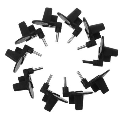 BESPORTBLE 10-Piece Chainsaw Chain Catcher Blocks, Steel and ABS, Black