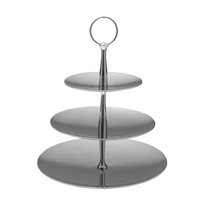 Mikasa 3-Tier Stainless Steel Server with Polished Finish and Ring Handle