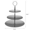 Mikasa 3-Tier Stainless Steel Server with Polished Finish and Ring Handle view 2