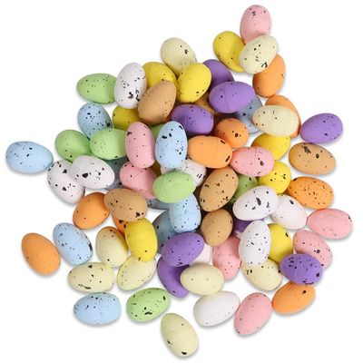 100-Piece Mini Foam Easter Eggs, Colorful Decorative Eggs for Painting, Crafts and Easter Decor
