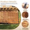 Bamboo Roman Blind 90/100/120/140/160/180 cm Wide, Outdoor Weather-Resistant Reed Shade with Lift, Sun and Privacy Protection (W15) view 2