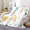 XCQHZYQ Kids' Cozy Blanket, Cartoon Clouds and Rainbow, 200 x 200 cm view 1