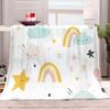 XCQHZYQ Kids' Cozy Blanket, Cartoon Clouds and Rainbow, 200 x 200 cm view 2