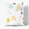XCQHZYQ Kids' Cozy Blanket, Cartoon Clouds and Rainbow, 200 x 200 cm view 3