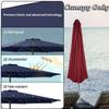 CMJYMX Replacement Patio Umbrella Canopy, Orange, 250 cm, 8 Ribs view 3