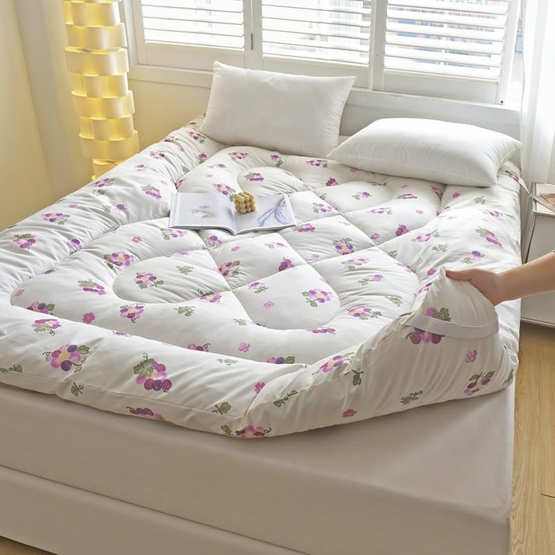 Japanese Futon Mattress, Cotton, 120 × 200 cm, 3 kg (A; 160 × 200 and 180 × 200 cm options)