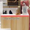 YQMHEZ Reception Desk with 2 Lockable Drawers and Open Shelf, White, 140 cm view 4