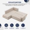 Mebligo FORESTA Left-Facing Sectional Sofa Bed with 2 Storage Compartments, Gray + Gray, 230 x 89 x 200 cm (W x H x D) view 4