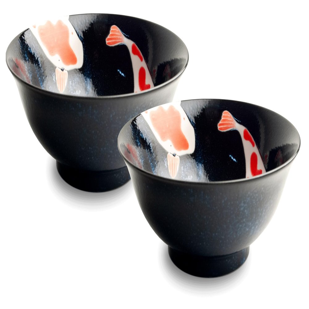 Koi Bowls ASIATICA Japanese Porcelain Ramen Bowls, 2-Piece Set, 21 cm, H 9 cm