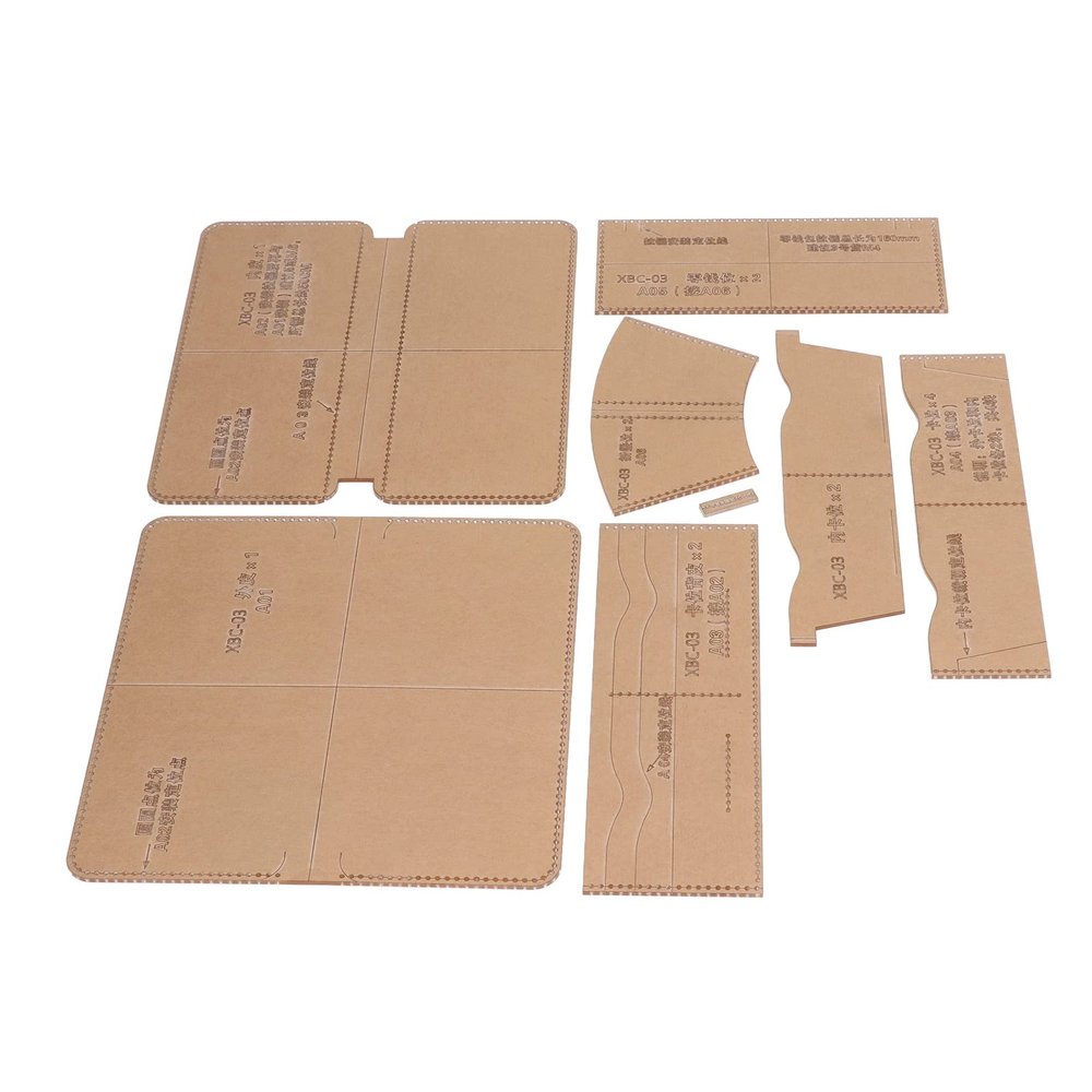 TOPINCN Clear Acrylic Wallet Pattern Template Set, 1:1 Scale