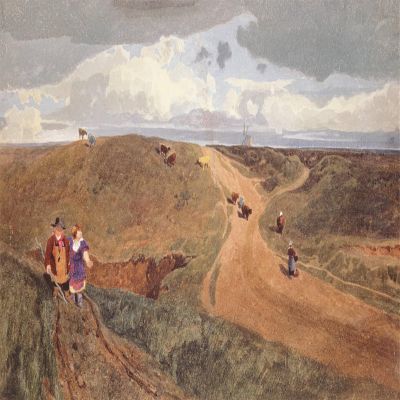SERENDIPITP Vintage Canvas Wall Art, Mousehold Heath, Norwich by John Sell Cotman, 60 x 90 cm
