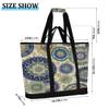 JUMBEAR Large Boho Mandala Cooler Bag, Insulated Food Delivery Bag, Foldable Lunch Bag, Leakproof Tote for Beach, Camping, Picnics & Travel view 2